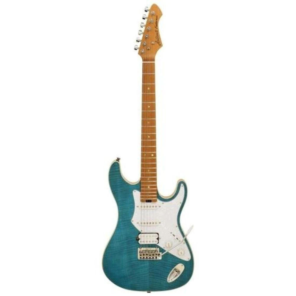 Guitarra Elétrica Aria Pro II 714-MK2 Fullerton com Captadores Alnico-5 Turquoise Blue Aria Guitars