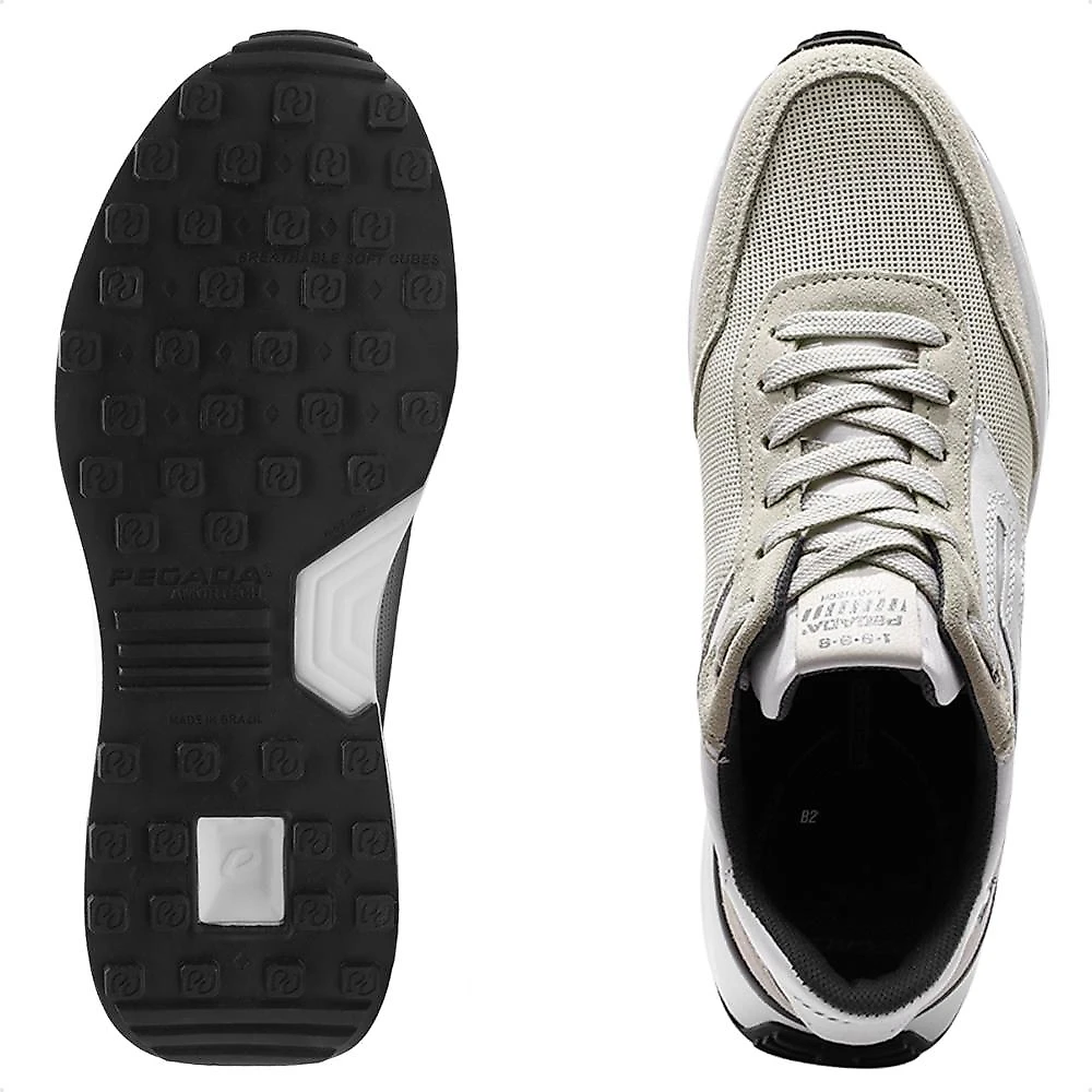 Sapatênis Pegada Impulse Jogging Masculino Bege / Branco - 37