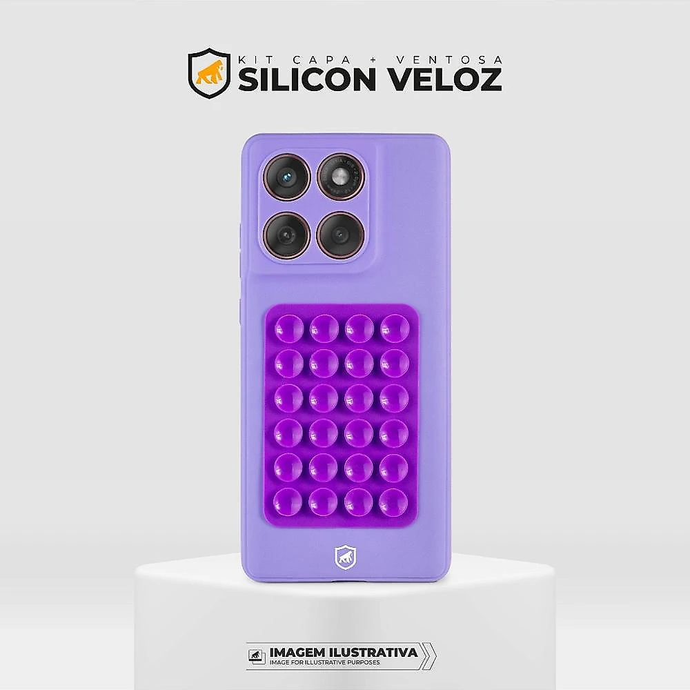 Capa Silicon Veloz para Realme C67 + Ventosa - Lilás - Gshield