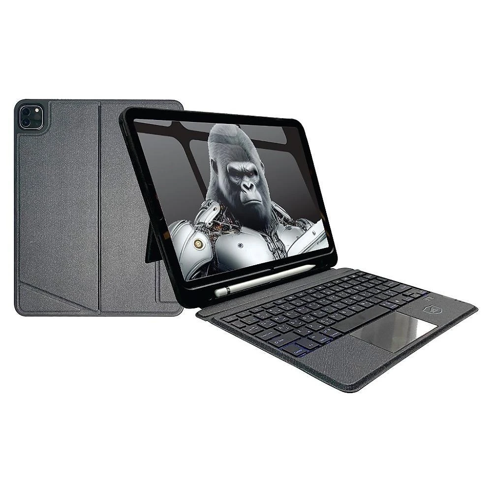 Capa para Ipad Hybrid com Teclado Bluetooth ABNT2 e Touchpad Cinza Gshield