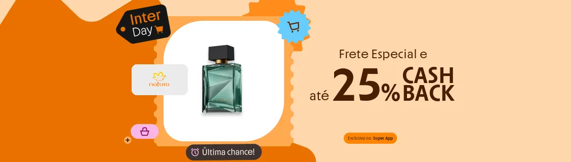 Loja Natura com até 25% de cashback
