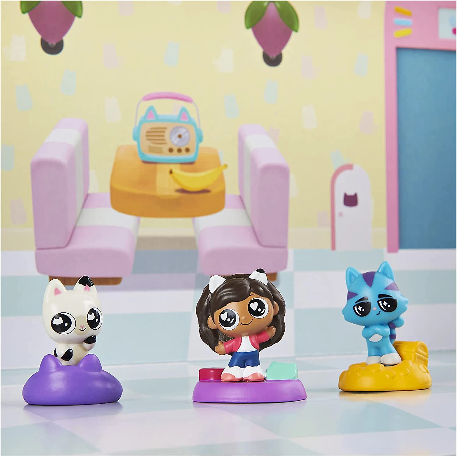 Gabbys Dollhouse Gabby e sua Turma em Miniatura 12 Peças para Crianças a partir de 3 anos