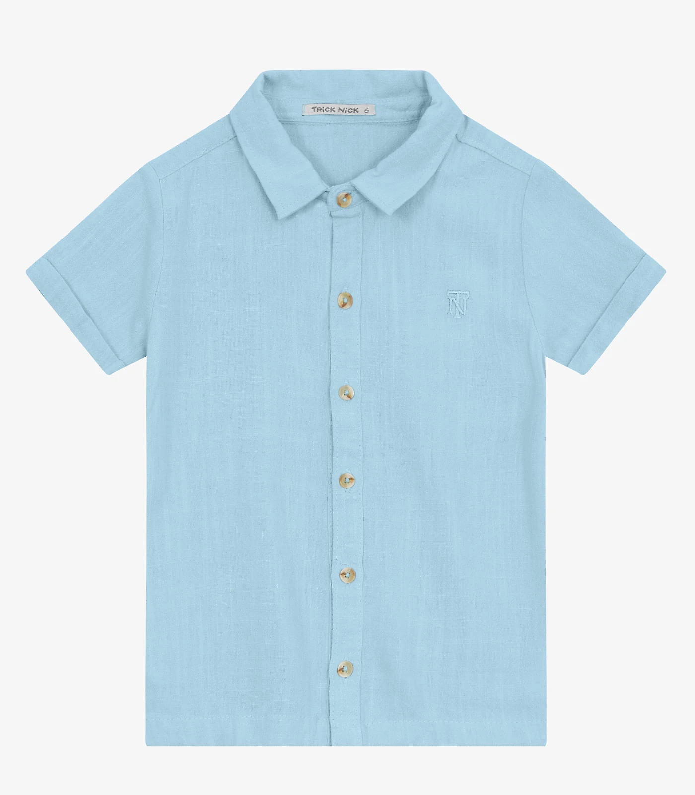 Camisa Infantil Masculina Com Botões Trick Nick Azul 10