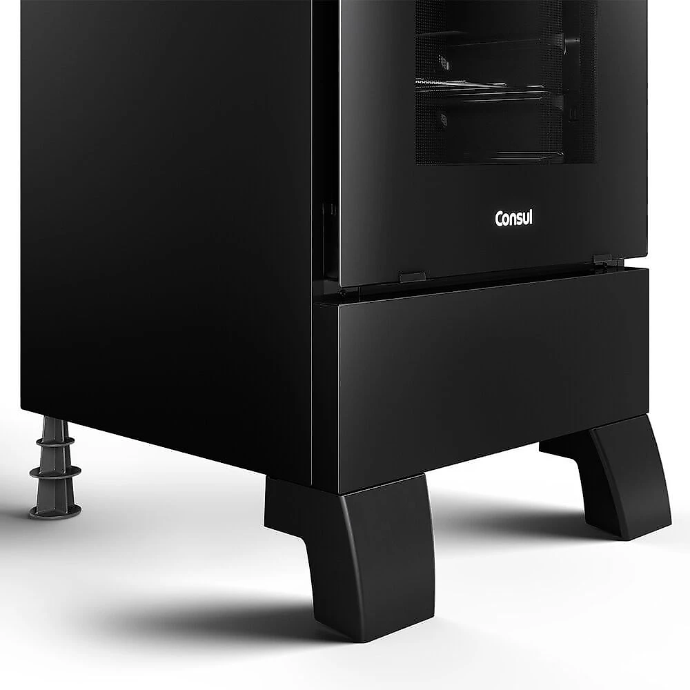 Fogão a Gás Consul 4 Bocas com Mesa Esmaltada, Preto - CFO4ZAE Preto - Bivolt