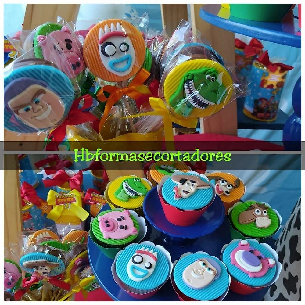 Cortador Kit Toy Story Plástico PLA 7CM 10 Modelos HB Formas