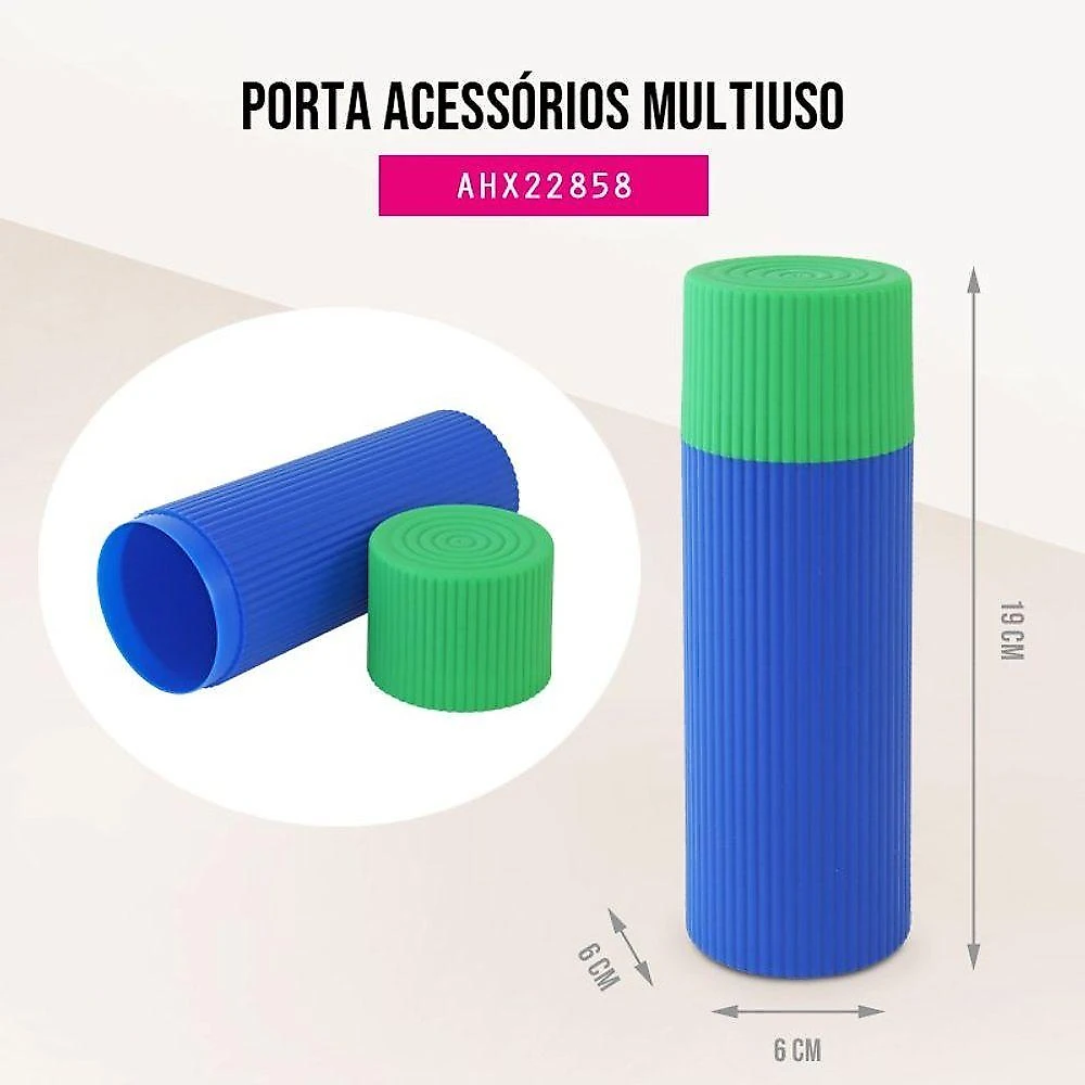 Lancheira Térmica E Pote P/ Lanche 450 Com Garrafa 550ml E Porta Acessórios Multiuso Azul