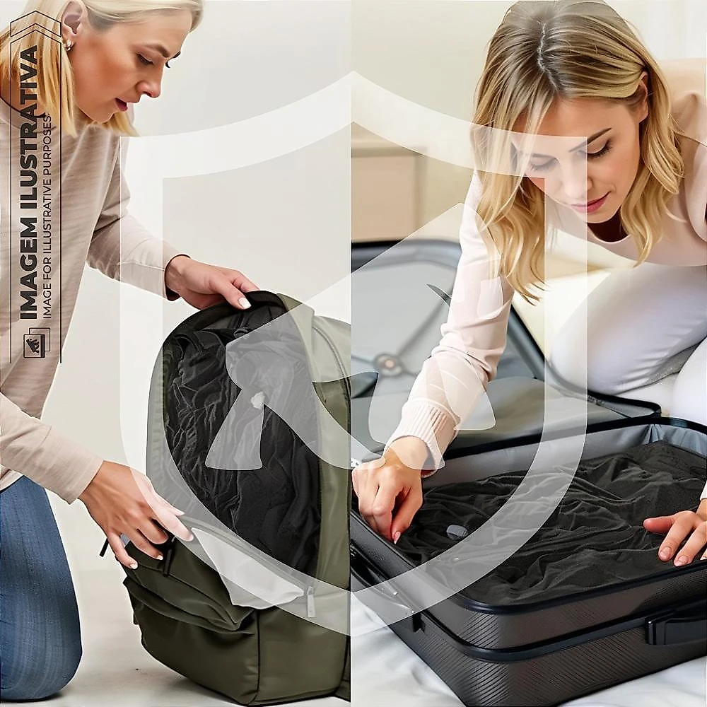 Kit de Viagem: Saco à Vácuo à Prova d’Água + Máquina de Sucção Turbo Vac - Gshield