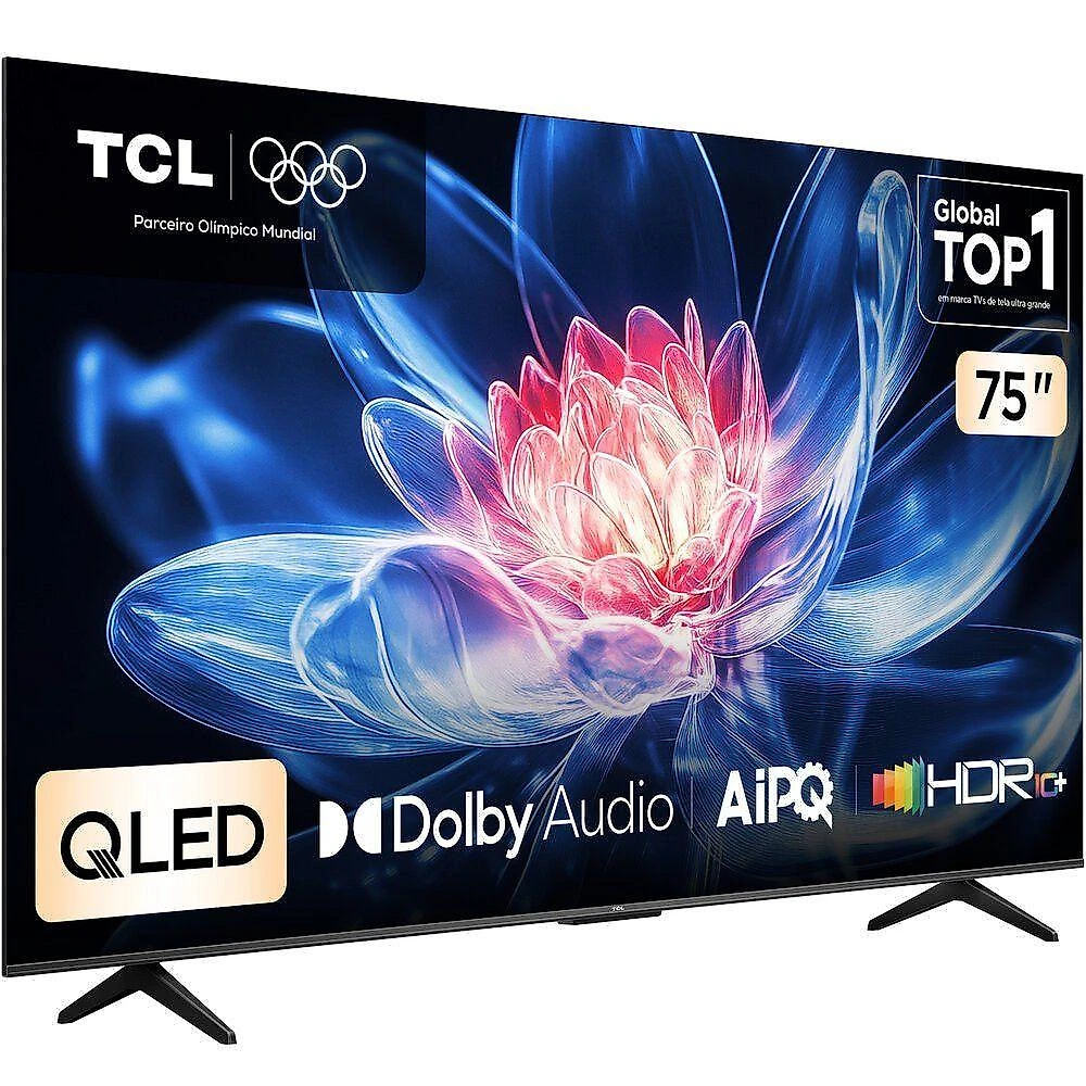 Smart TV TCL 75T6C 75 Polegadas 4K UHD QLED Preto Bivolt