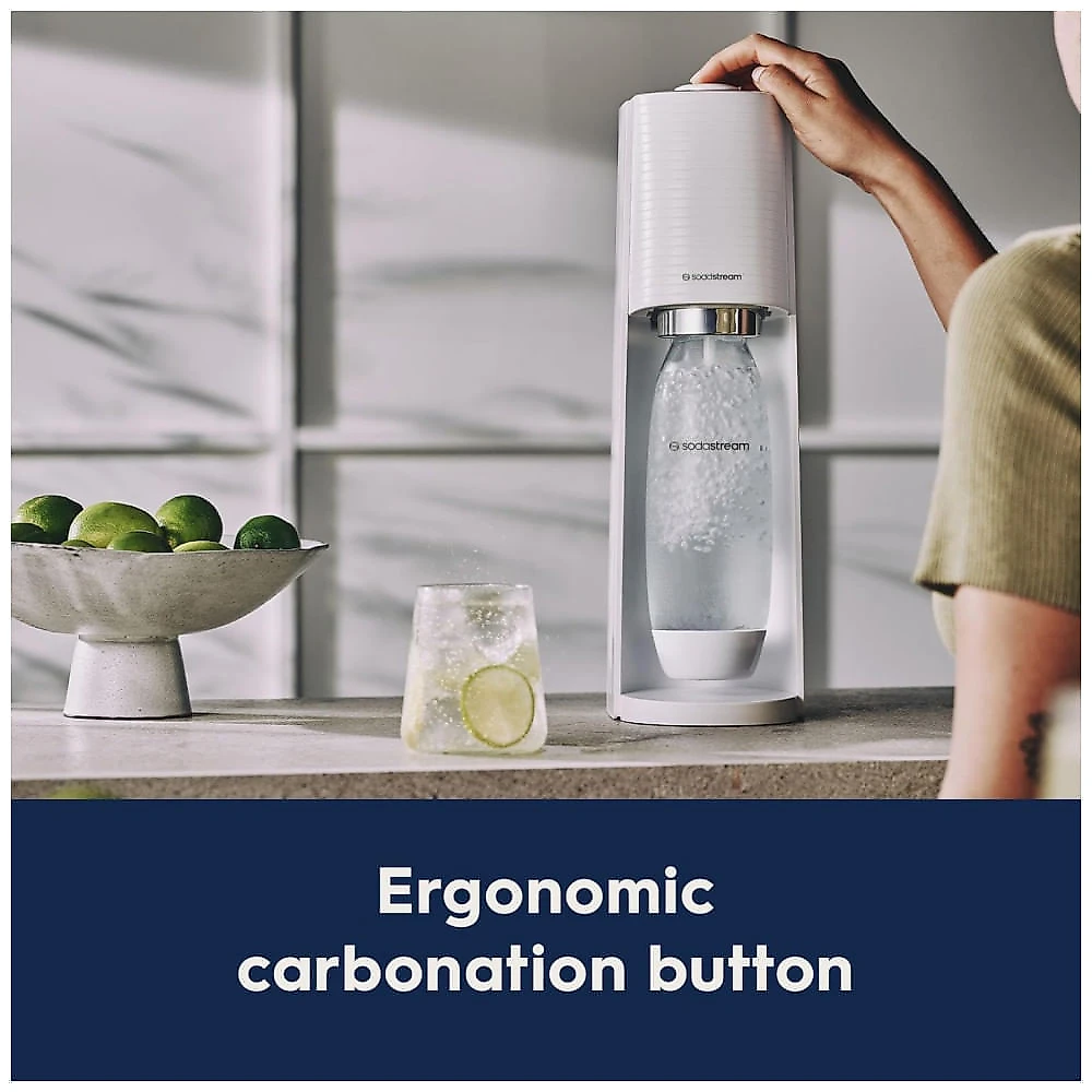 SodaStream Terra Sparkling Máquina de fazer água Bundle White: Faça Bebidas Personalizadas em Casa!