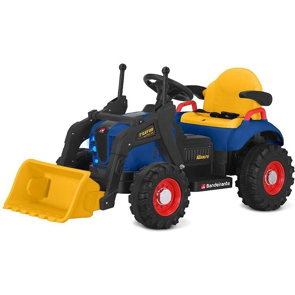 Veículo Elétrico Trator Escavadeira 12V com Controle Remoto Bandeirante