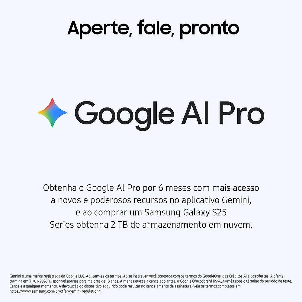 Smartphone samsung galaxy s25 fe 5g tela 6,7” amoled 256gb 8gb ram câmera 50mp azul-marinho