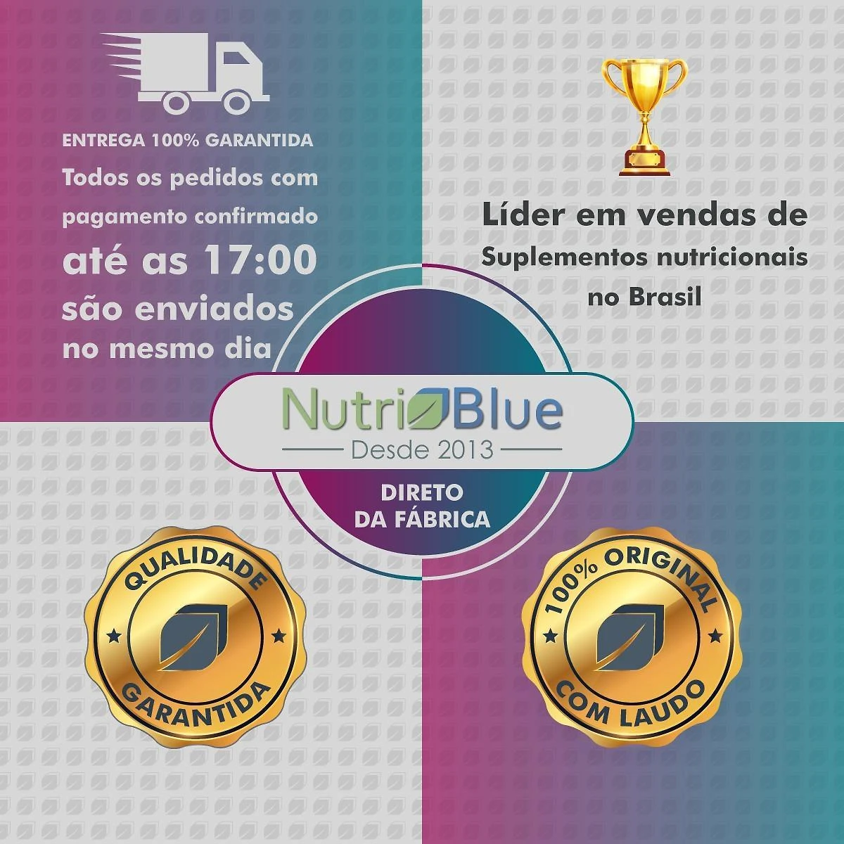 Kit 5 Coenzima Q10 Em Gotas - Nutriblue - 5Mg Por Gota