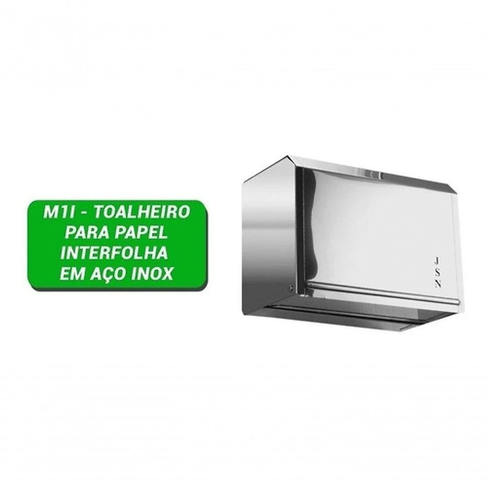 Porta Papel Toalha Toalheiro Interfolha em Aço Inoxidável 430 Dispensador Manual Inox Higipack