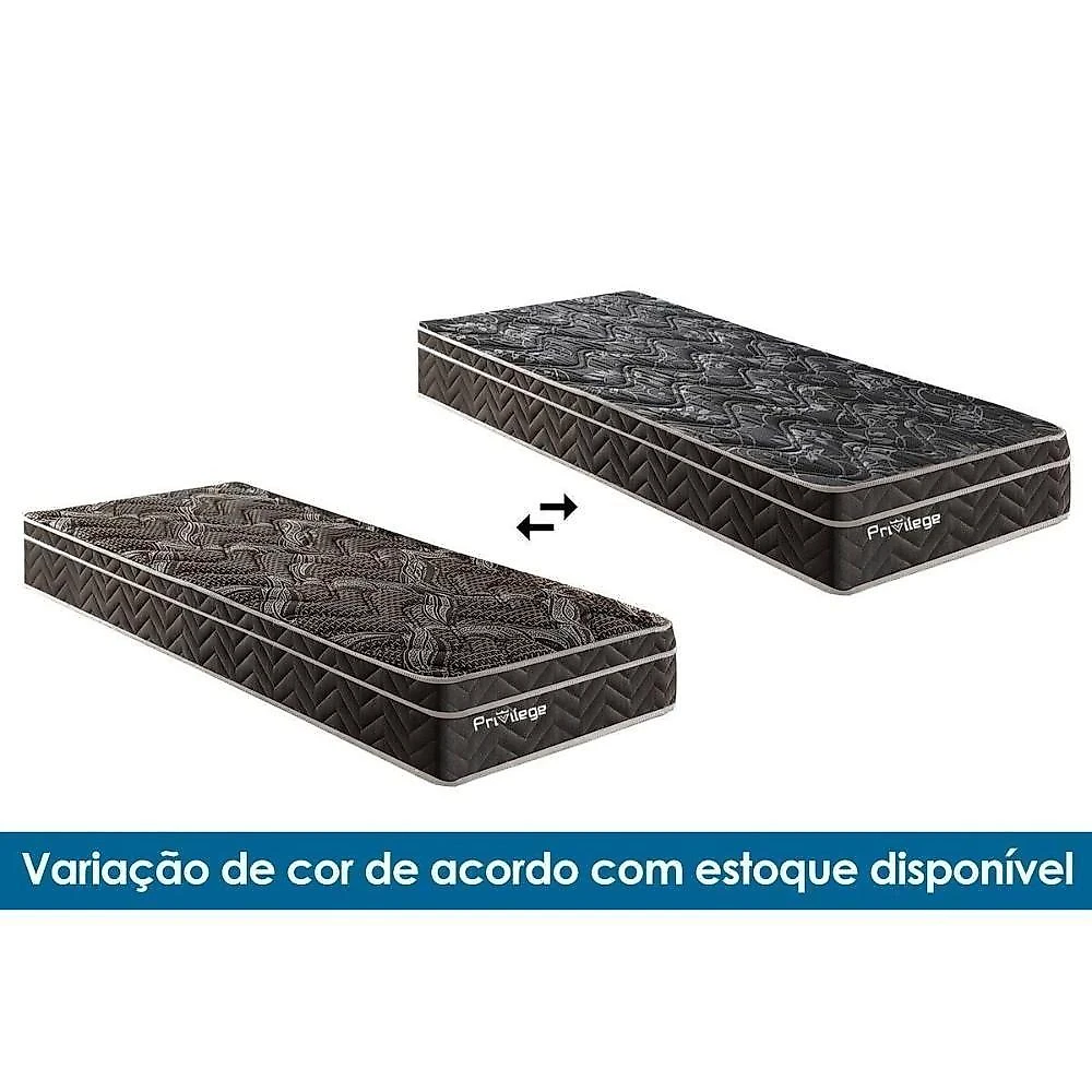 Cama Box Baú Casal: Colchão Molas Masterpocket Ensacadas Paropas Privilege + Base Crc Suede Black (138x188)