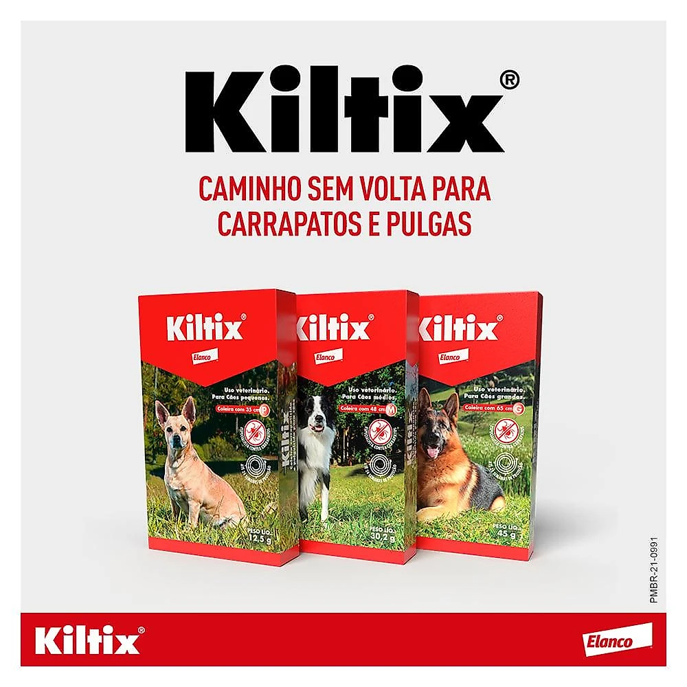 Coleira Bayer Antipulgas e Carrapatos Kiltix - Tam. P
