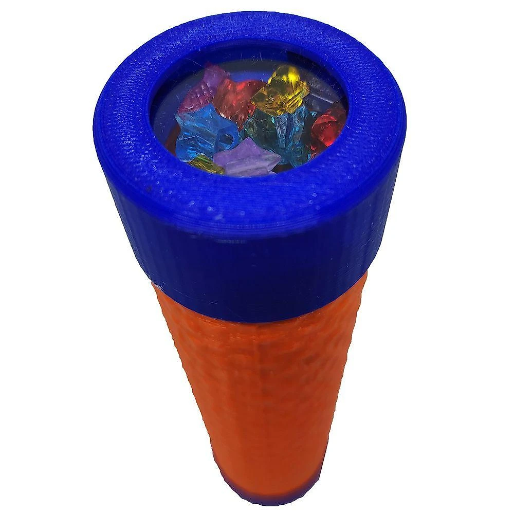 Caleidoscópio De Rotação Mágico Giratório Mosaico Rotativo 3d - Laranja