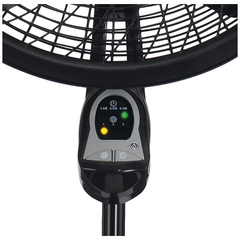 Ventilador Pedestal Oscilante com Altura Ajustável, Controle Remoto, Temporizador e 3 Velocidades, 110V 60W, Lasko, Preto 110v