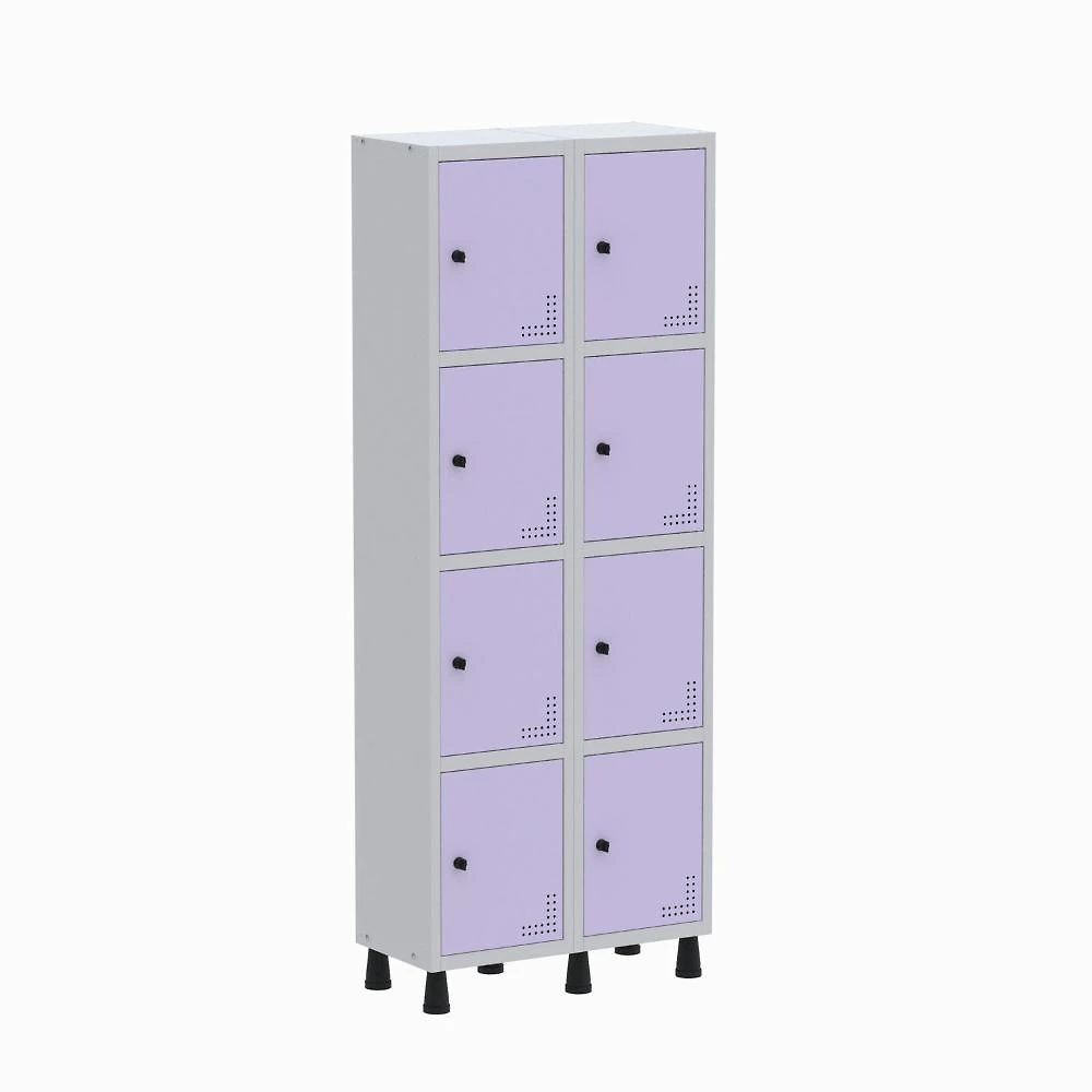 Armário Locker Guarda Volume Aço Light 8 portas 69x179,5cm