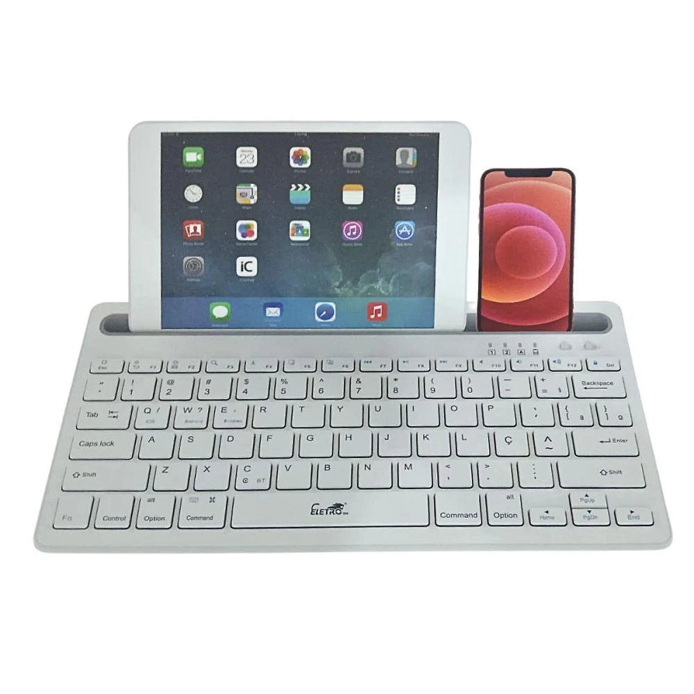 Teclado Bt Inteligente Portátil Bluetooth Com Suporte