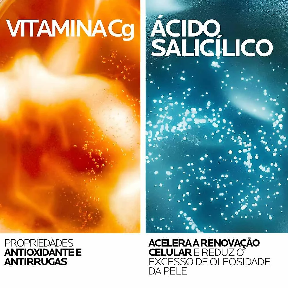 Gel de limpeza facial la roche-posay vitamina c 120g