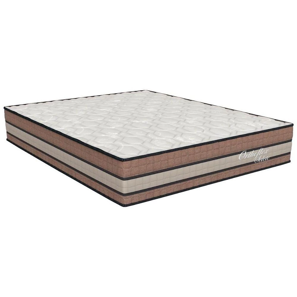 Colchão King Molas Ensacadas D33 Pillow Top 193x203x32CM Bege Orthoflex