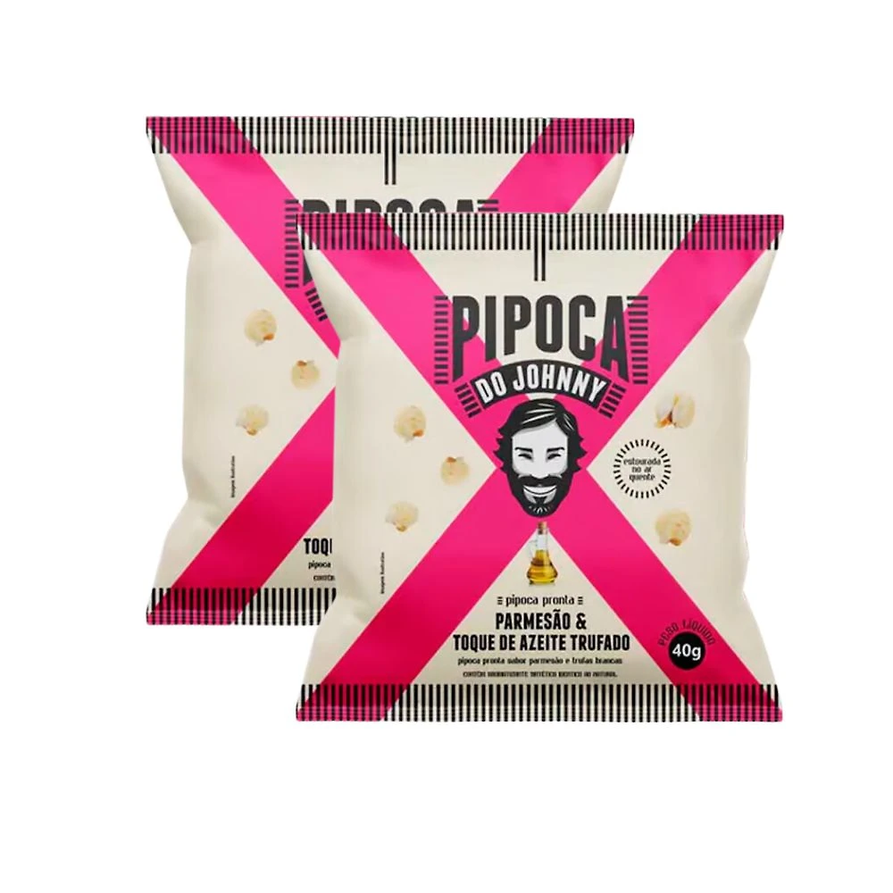 Kit 2 Pipoca Pronta do Johnny Sabor Parmesão e Azeite Trufado 40g