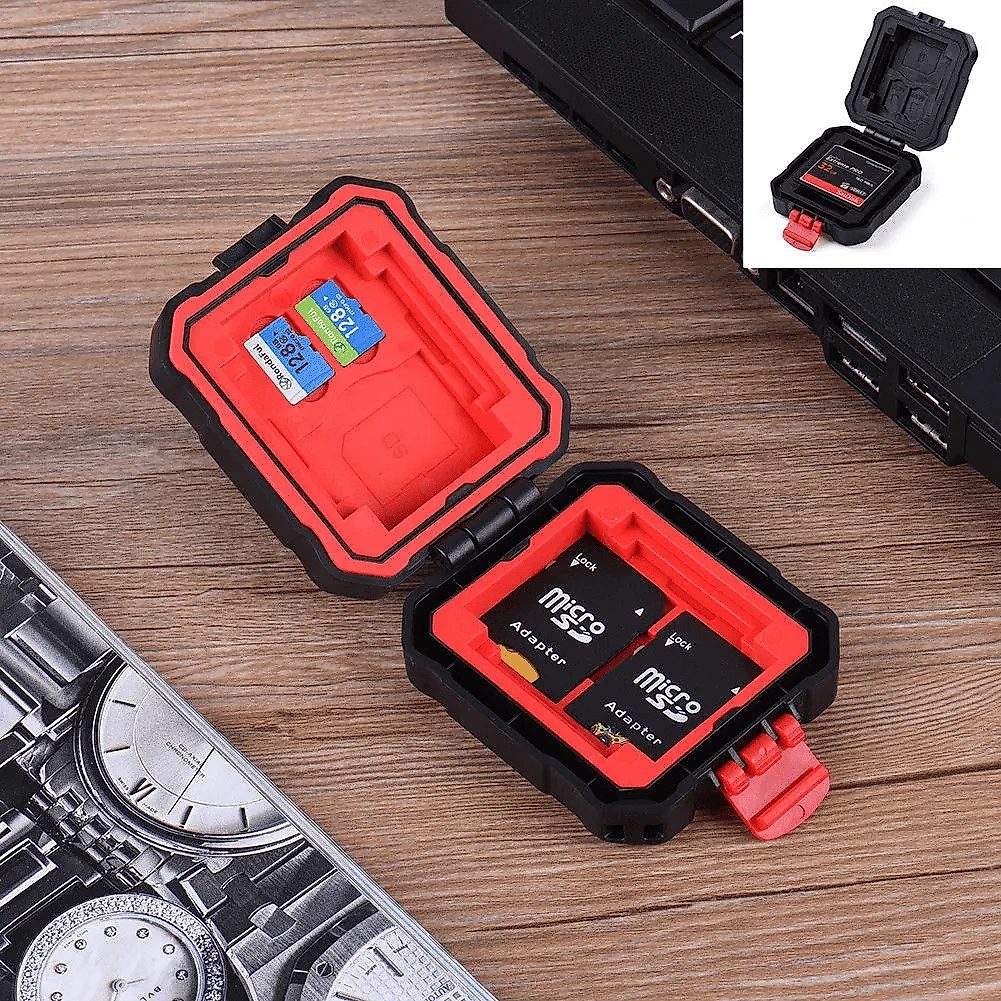 Case Rígido Porta Cartões de Memória Lynca KH-5 para SD, microSD, CF e XQD