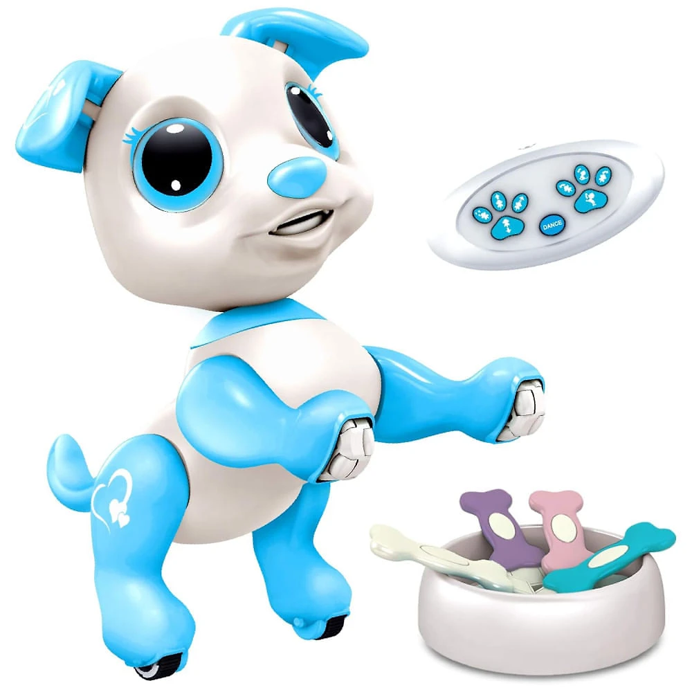 Robô Cachorro Power Your Fun, Robô Pet para Meninas e Meninos, Robô Cachorrinho de Controle Remoto com LEDs, Efeitos Sonoros, Gestos Interativos.