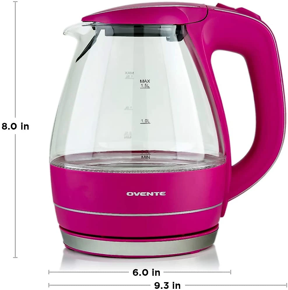 Chaleira elétrica portátil Ovent rosa