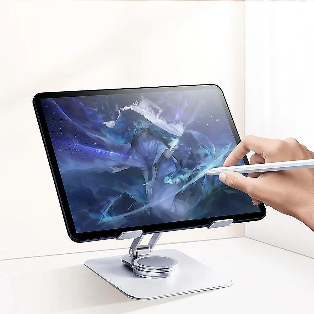 Suporte de Mesa Articulado para Tablet e Celular com Rotação 360 Cinza Holda