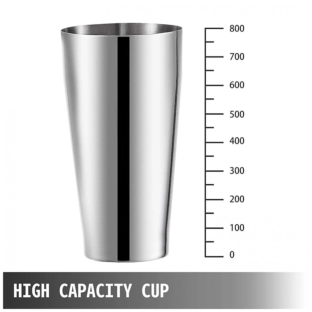 Mixer de Milkshake VEVOR Dupla Cabeça Inox 800ml 2 Velocidades 180W 110V