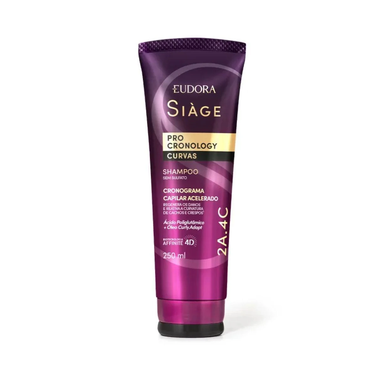 Miniatura Shampoo Sem Sulfato Eudora Siàge Pro Cronology Curvas 250Ml