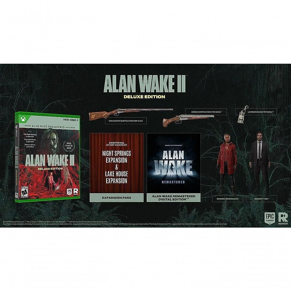 Jogo Epic Games Alan Wake 2 Deluxe Edition Playstation 5 Resolva um Mistério Mortal Preto