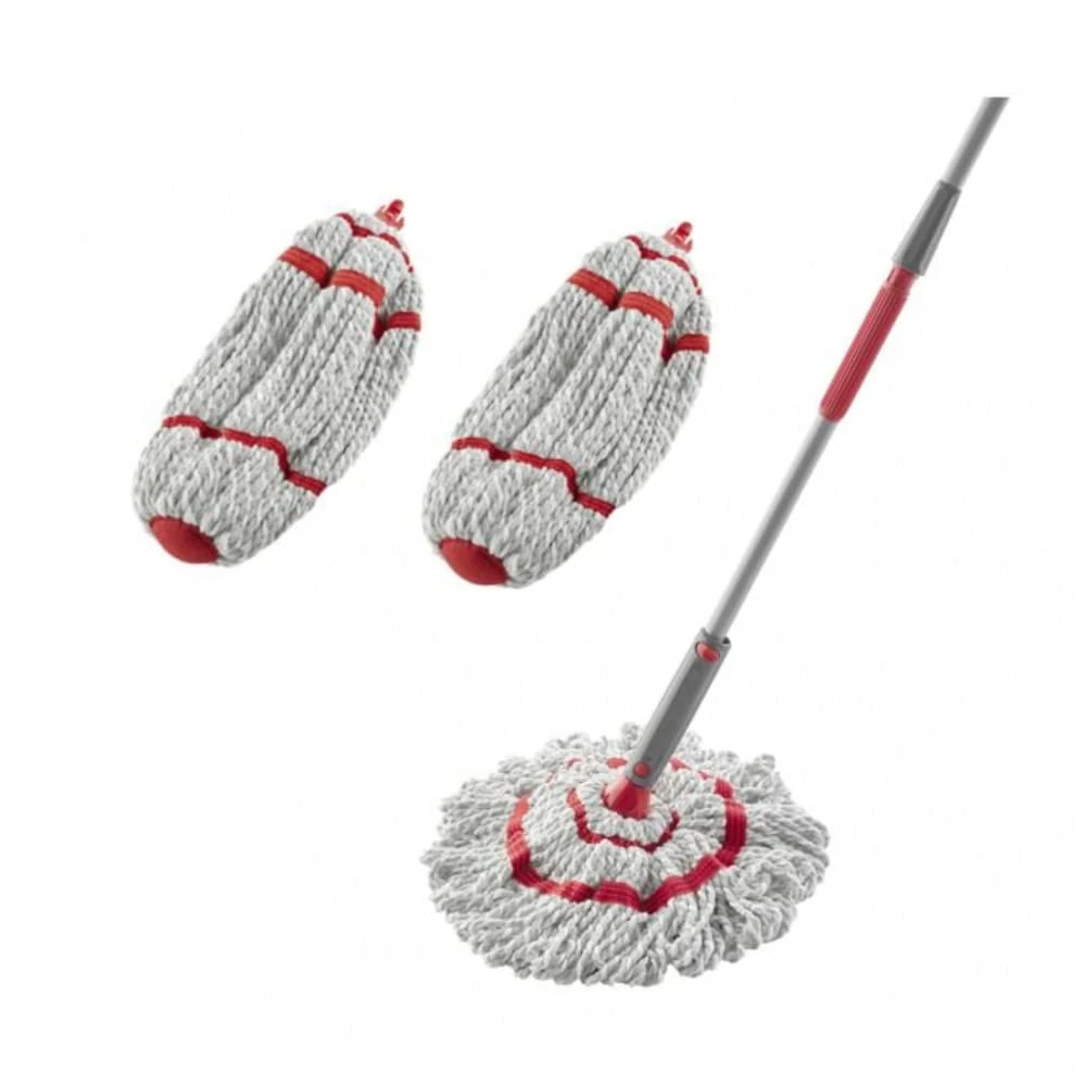 Mop Esfregão Lavável com Espremedor Embutido e 2 Refis de Microfibra, Rubbermaid