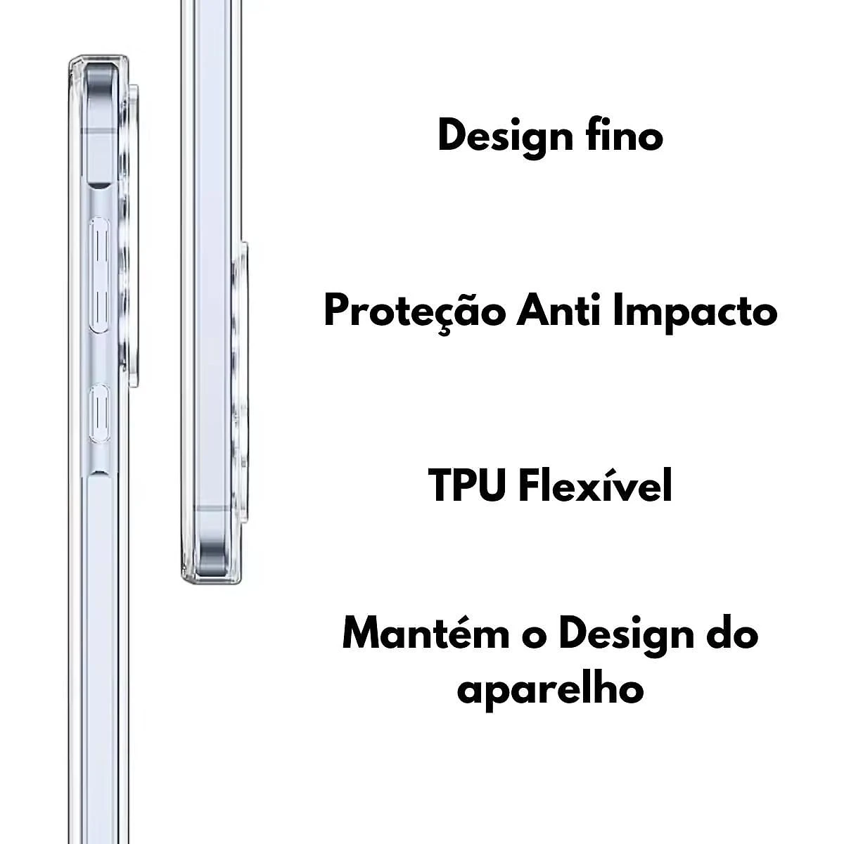 Miniatura Capinha Galaxy S24Fe Transparente Bordas Reforçadas