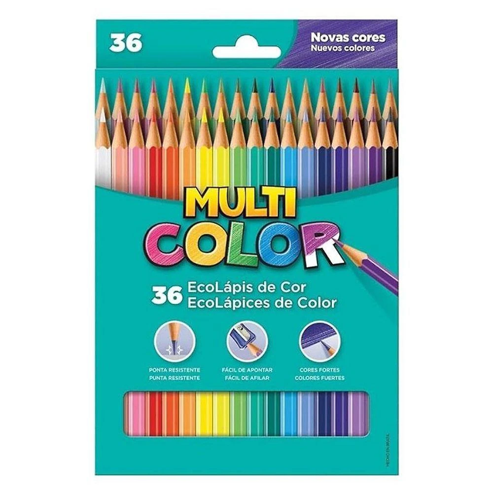 Lápis De Cor Ecolápis 113600 36 Cores - Multicolor