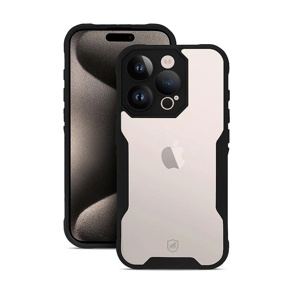 Kit Capa Dual Shock Sense E Pelicula Ultra Glass Para Iphone 15 Pro Max - Gshield