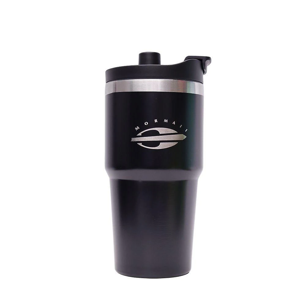 Copo Térmico Mormaii Conserva Bebidas Geladas por 6 a 12h Aço Inox 304 com Tampa Vedada Preto 600ML