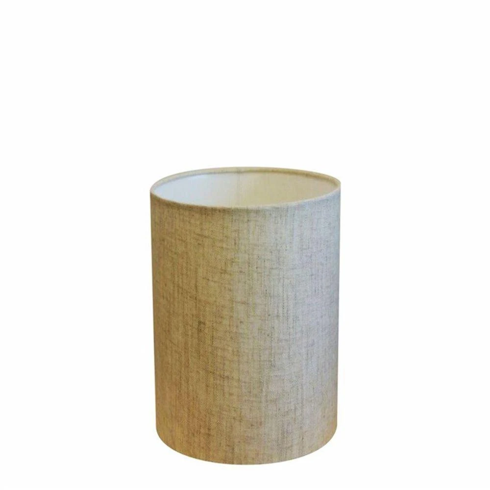 Cúpula Abajur E Luminária Cilíndrica Vivare Cp-7006 ø18x25cm - Bocal Nacional Rustico-bege