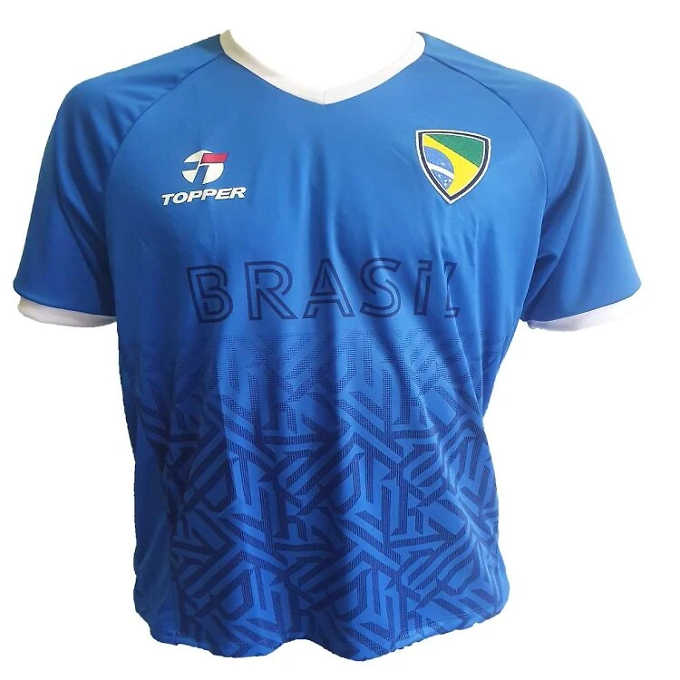 Camiseta Topper Brasil II Masculino - Azul - AZUL