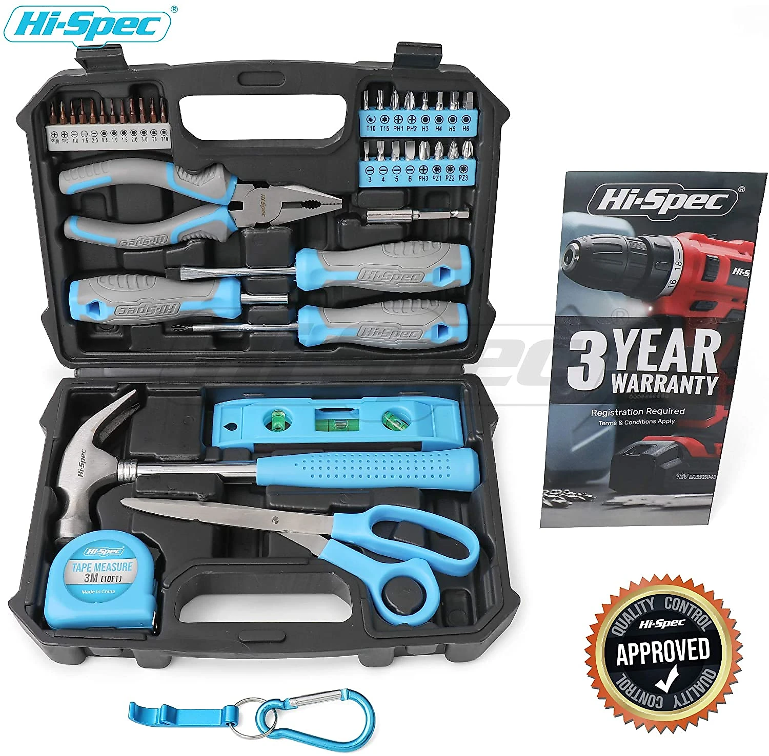 HiSpec Kit de Ferramentas c Maleta de Transporte 142 Peças Azul