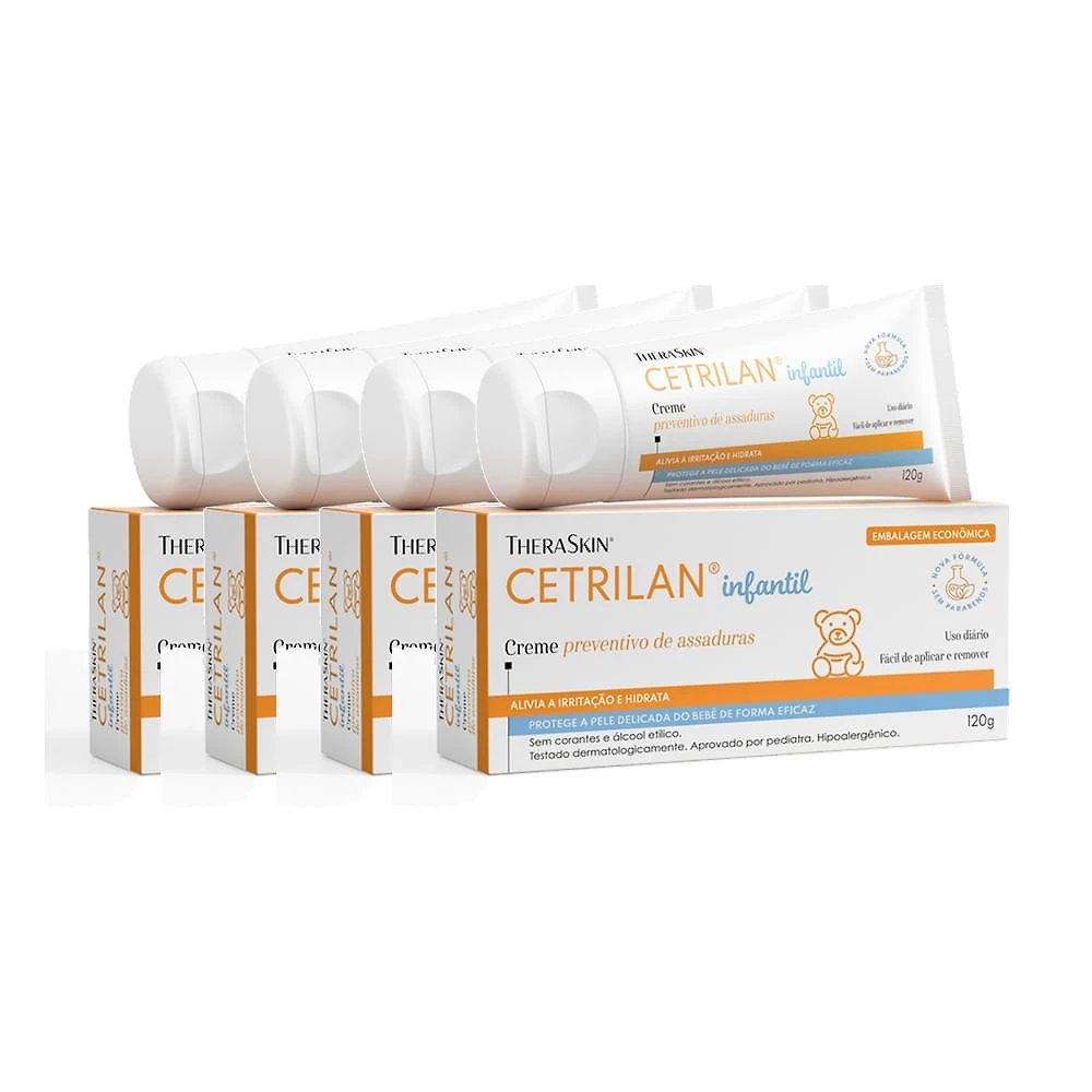 Kit 4 Cetrilan TheraSkin Creme Contra Assadura 120g