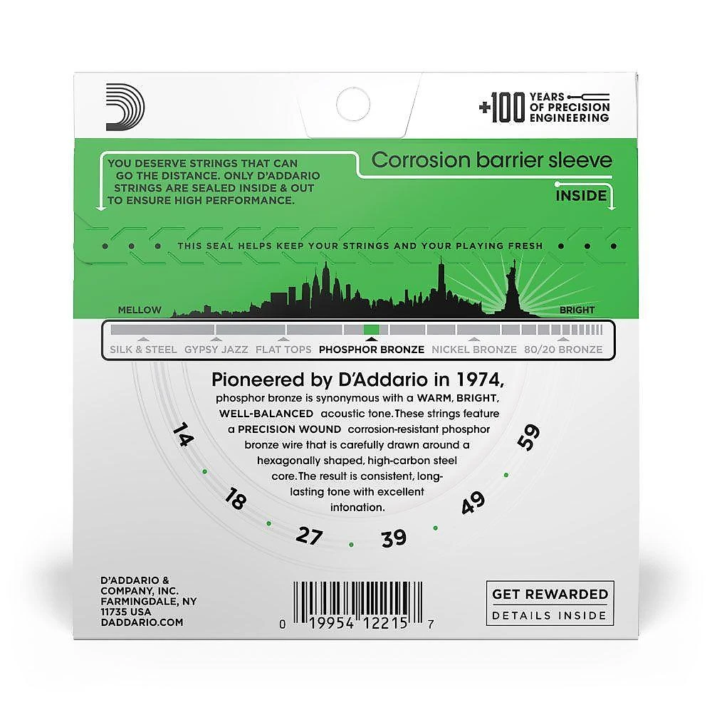 Encordoamento Violão EJ18 Phosphor Bronze 14-59 Tensão Pesada D'Addario webcontinental-019954122157