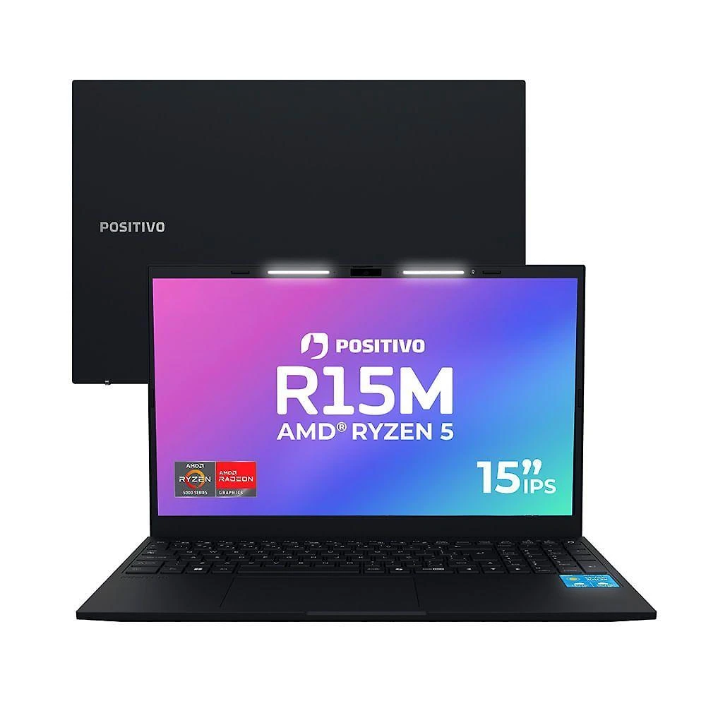 Notebook Vision R15M AMD Ryzen 3-7330U 8GB 256GB SSD 15" Full HD Preto Positivo