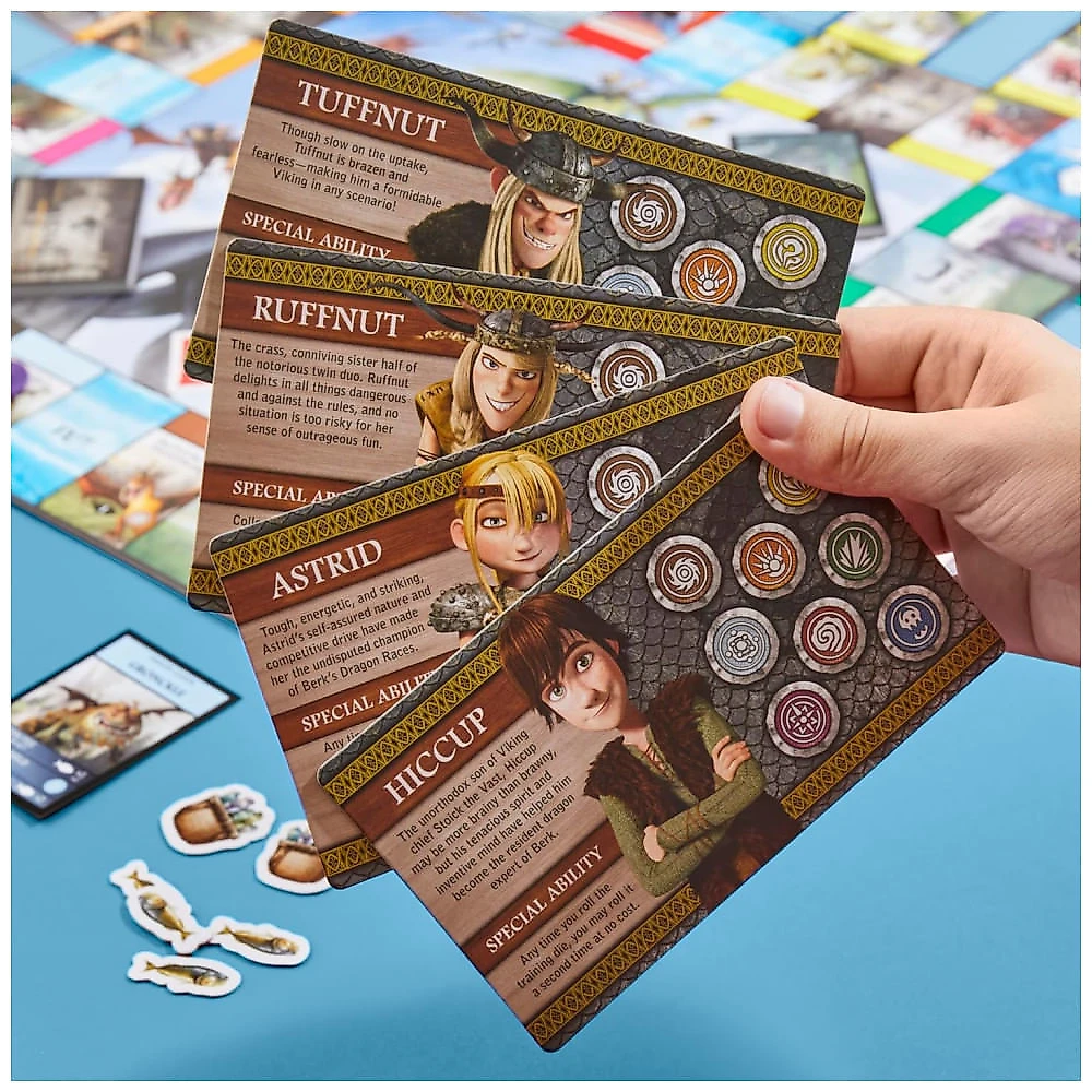 Monopoly Edição DreamWorks Como Treinar o Seu Dragão - Jogo de Tabuleiro, 8+ Anos, 2-4 Jogadores, 45 Min de Diversão.