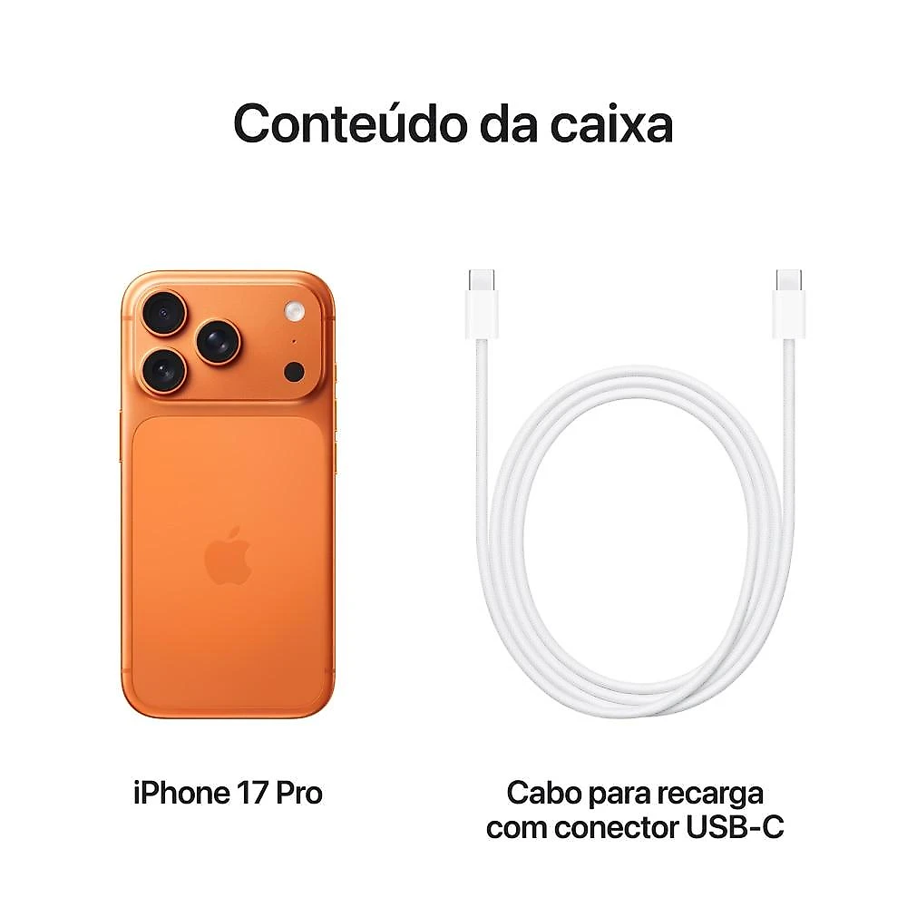 Apple iPhone 17 Pro 256GB Laranja-cósmico