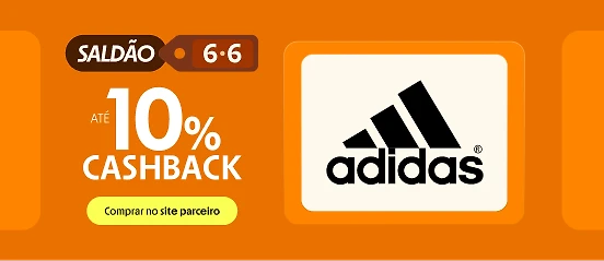 ADIDAS COM ATÉ 10% DE CASHABCK