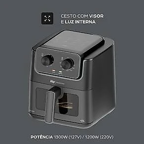 Fritadeira Elétrica Air Fryer WAP PROSDÓCIMO AF01 4,5L Cesto com Visor Luz Interna Desligamento Automático 110V