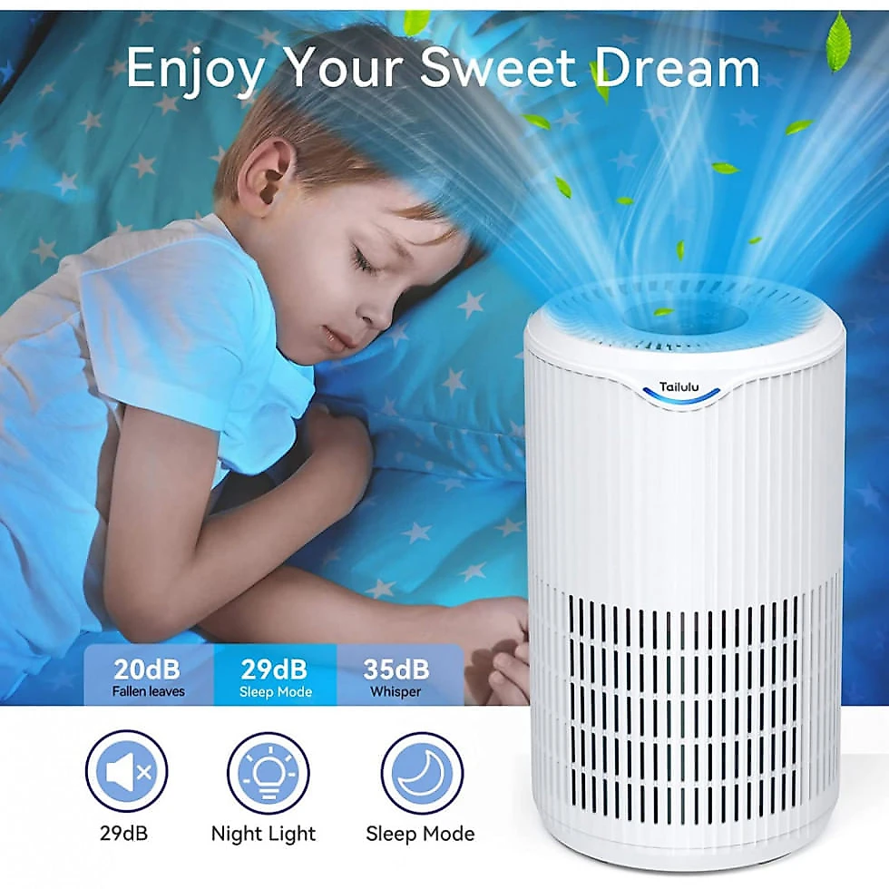 Purificador de Ar para Grandes Espaços de até 124 m2, 110V, Tailulu, Branco