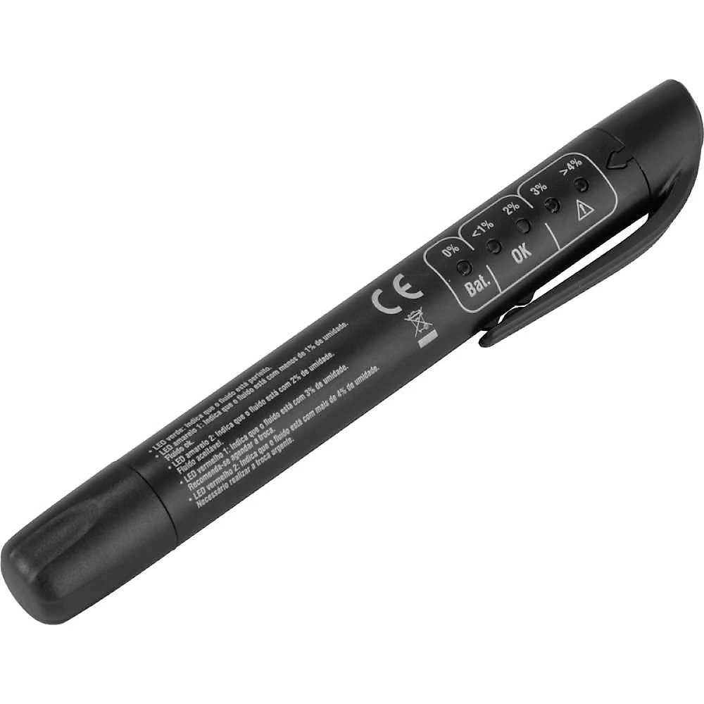 Caneta teste fluido freio dot3 dot4 vonder 5 leds portátil